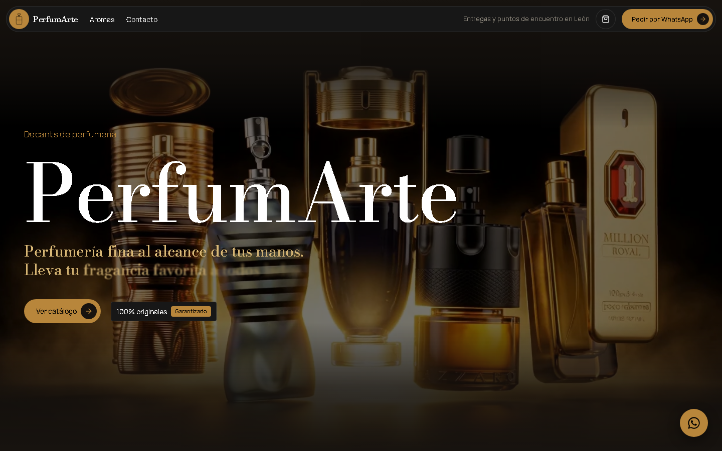 Página de inicio de PerfumArte